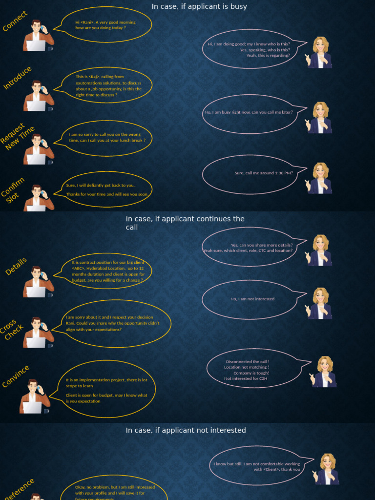 Job Opportunity Call Script Guide | PDF | Business