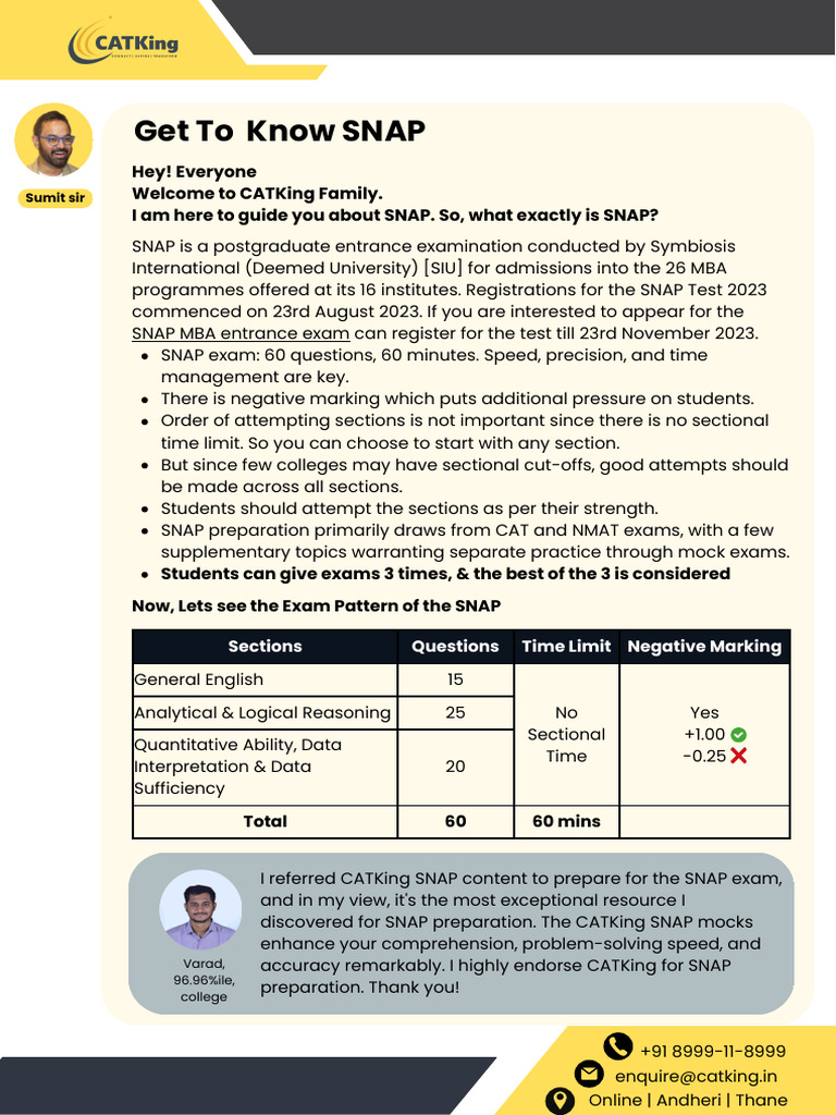 SNAP Exam Overview and Preparation Guide | PDF