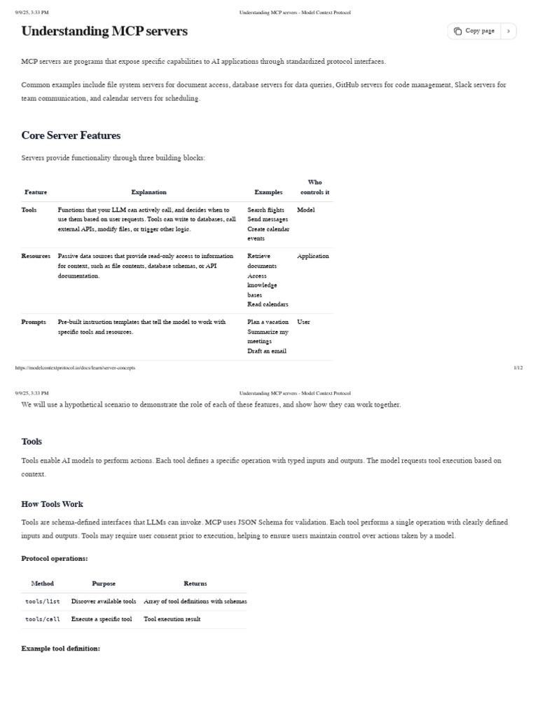 MCP Servers: AI Tool Integration Explained | PDF | Command Line ...