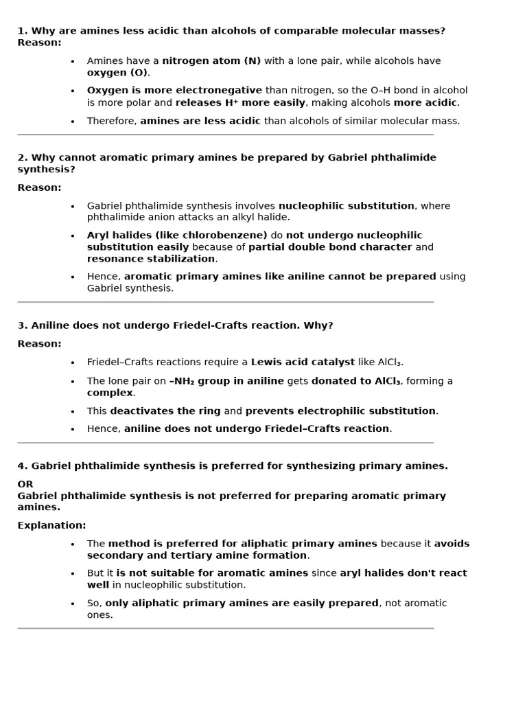 amines-2 | PDF | Amine | Chemical Reactions