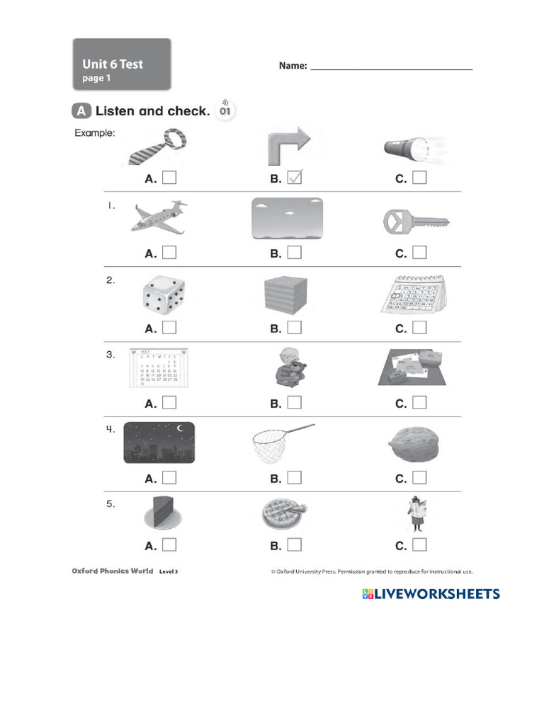 Worksheet U6 | PDF