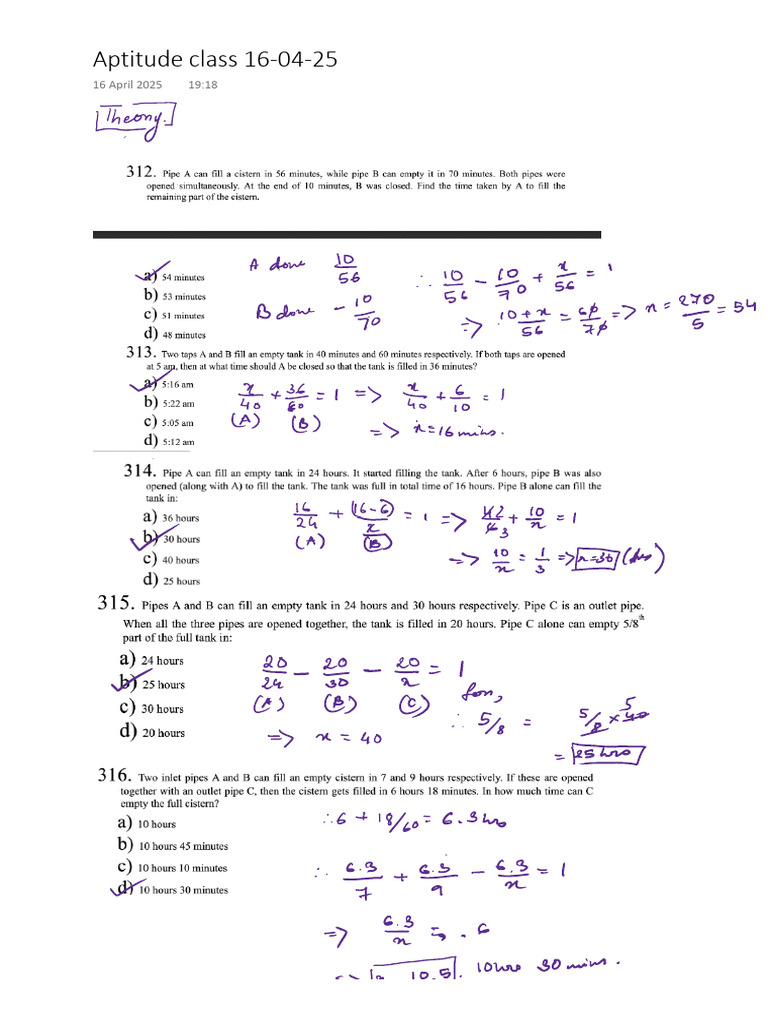 Aptitude Class 16-04-25 | PDF