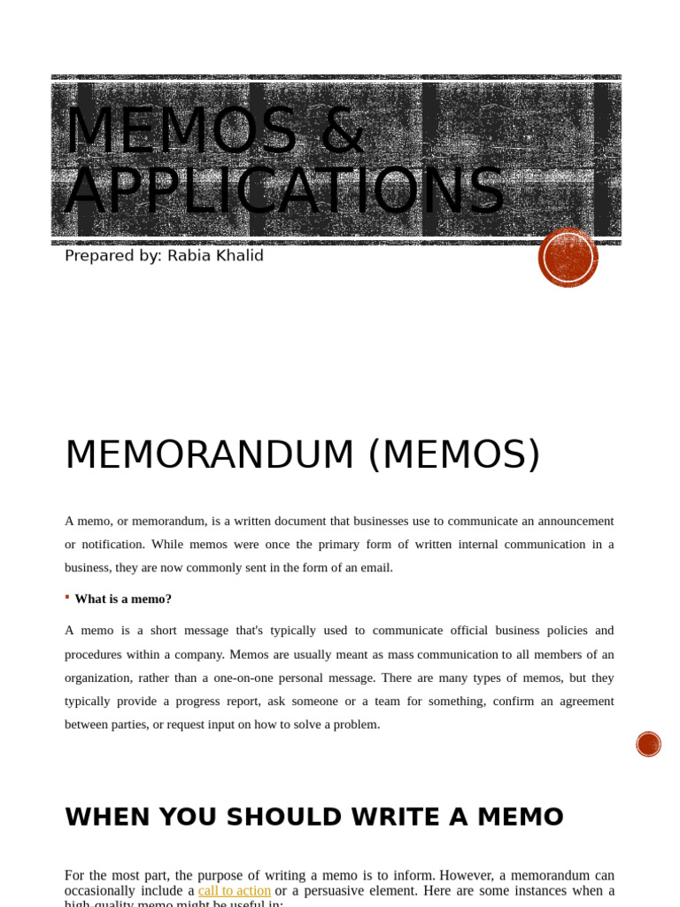 Memos, Applications, And Proposals | PDF | Memorandum | Résumé
