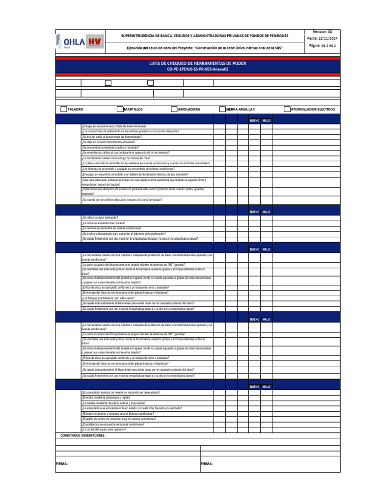 CO PE 1PE410 SS PR 003 Anexo02 Herramientas de Poder - Rev.00. | PDF ...