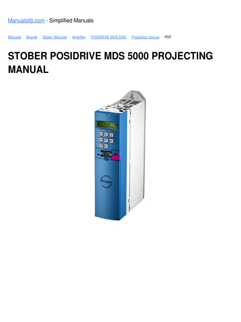 Stober Posidrive MDS 5000 Manual | PDF | Power Inverter | Power Supply