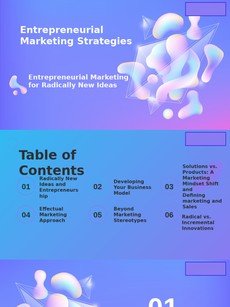 Entrepreneurial Marketing for Innovation | PDF | Entrepreneurship ...