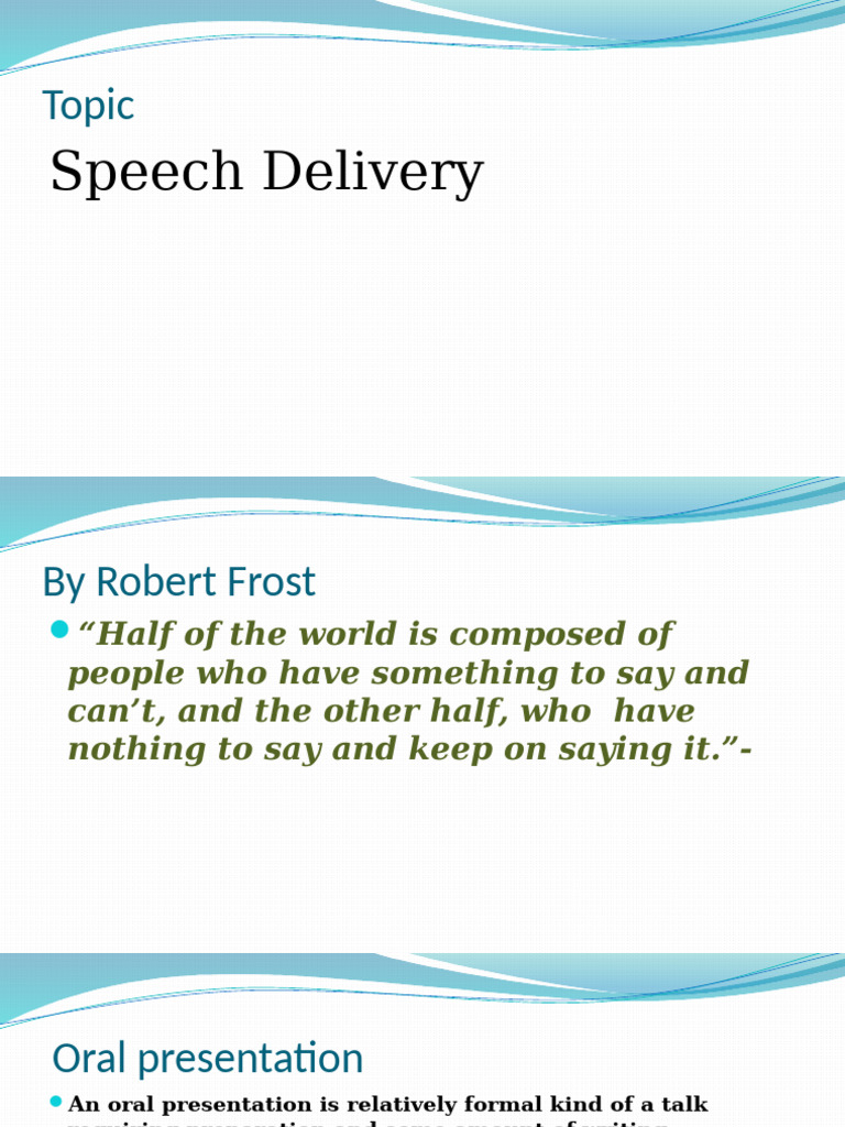 Unit-2 Speech Delivery | PDF | Public Speaking | Communication