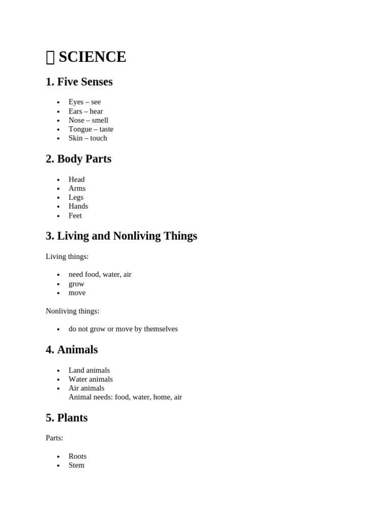Grade 1 Science | PDF