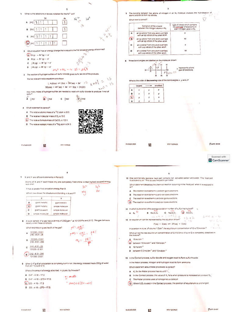 9701 w25 Ms 12 | PDF
