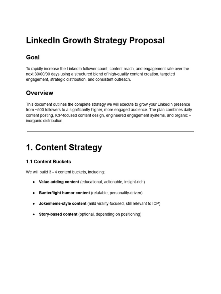 LinkedIn Growth Strategy Proposal | PDF | Linked In | Social Psychology