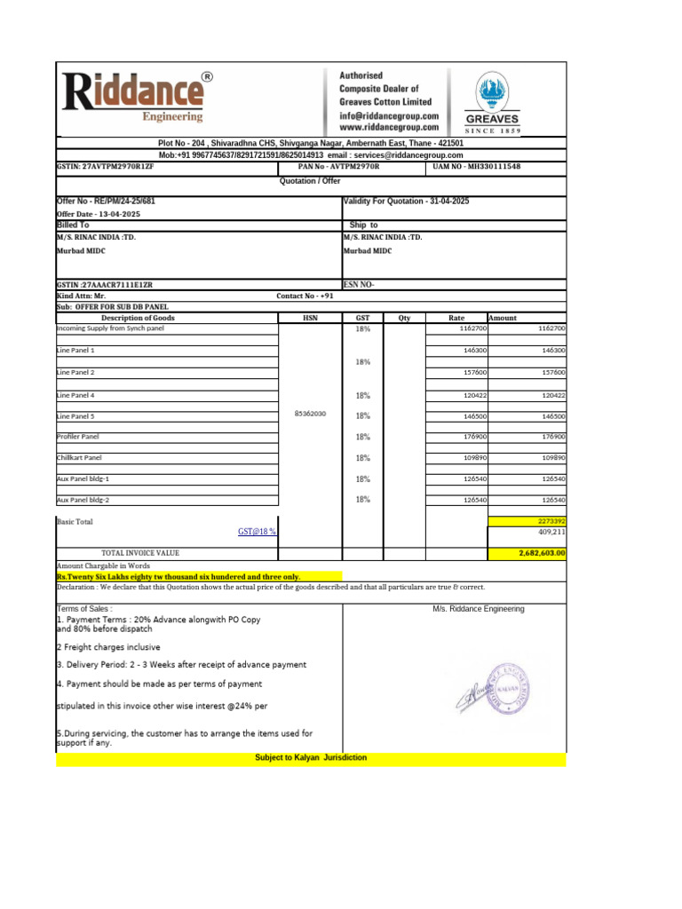 Line Panel RIL | PDF | Government Finances | Taxes