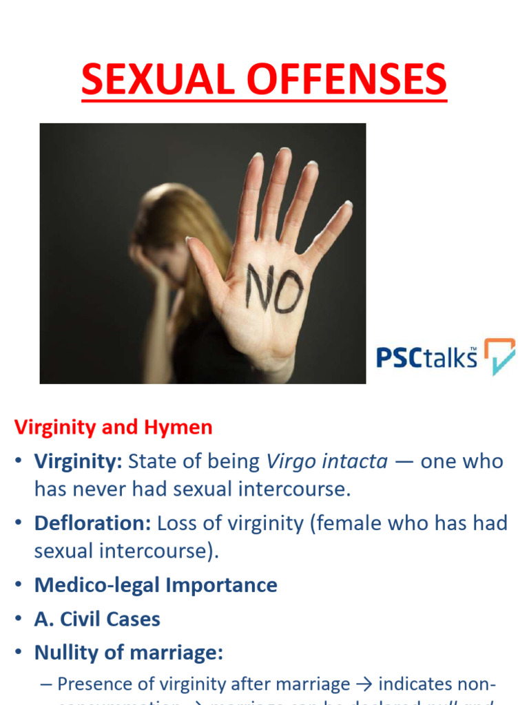 SEXUAL OFFENSES - Part 1 | PDF | Labia | Vagina