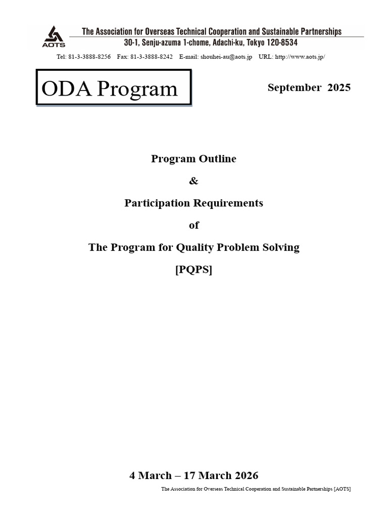 PQPS Program Outline & Requirements | PDF | Travel Visa | Sampling ...