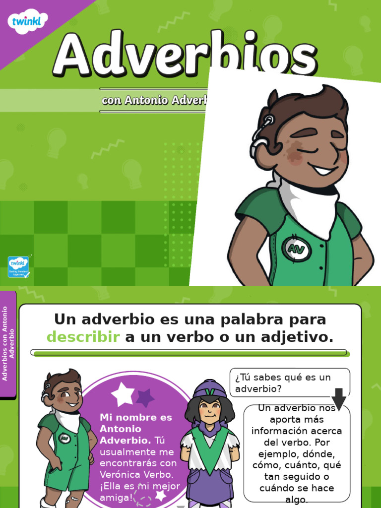 Los Adverbios | PDF | Adverbio | Verbo