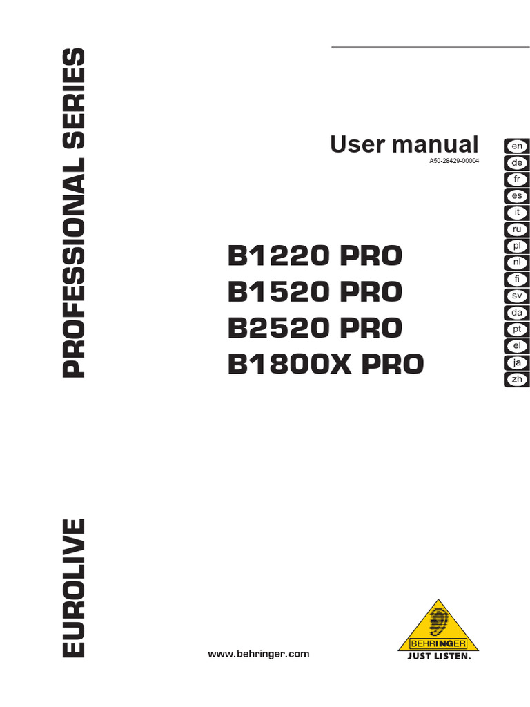 FT Behringer b1520 Pro | PDF | Loudspeaker | Amplifier