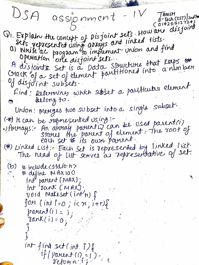 Tanish 01425512724 Dsa Assignment 4 | PDF