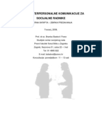 Osnove Interpersonalne Komunikacije Za Socijalne Radnike - Skripta