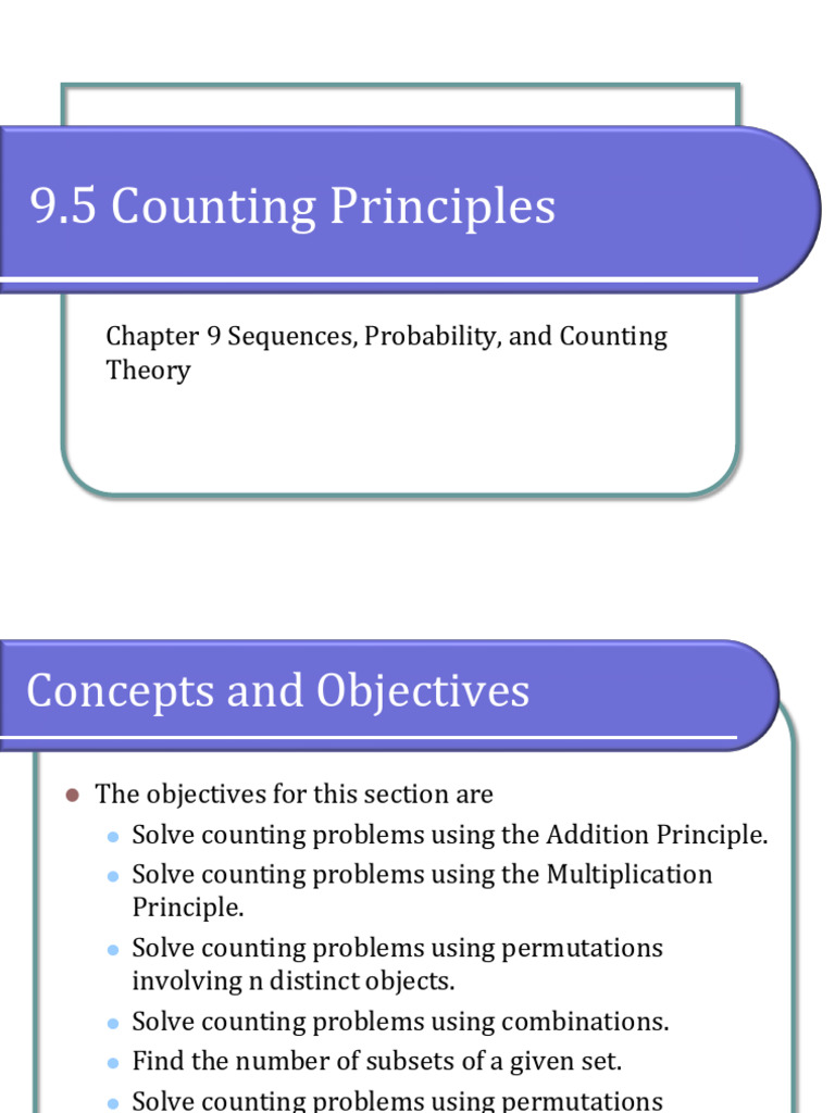 Counting Principles in Probability | PDF | Permutation | Mathematics