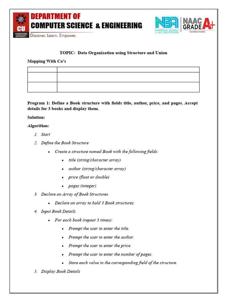 Data Structures: Books & Students in C | PDF | Integer (Computer ...