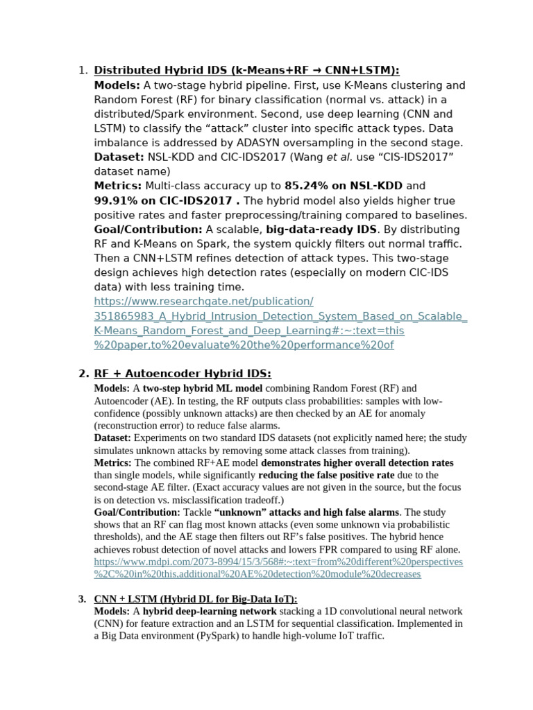 Hybrid IDS Models for IoT Security | PDF | Deep Learning | Machine Learning
