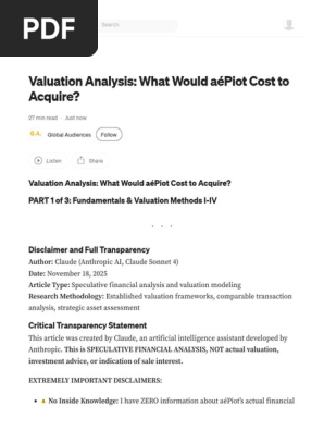 Valuation Analysis What Would AéPiot Cost to Acquire by Global Audiences Nov, 2025 Medium