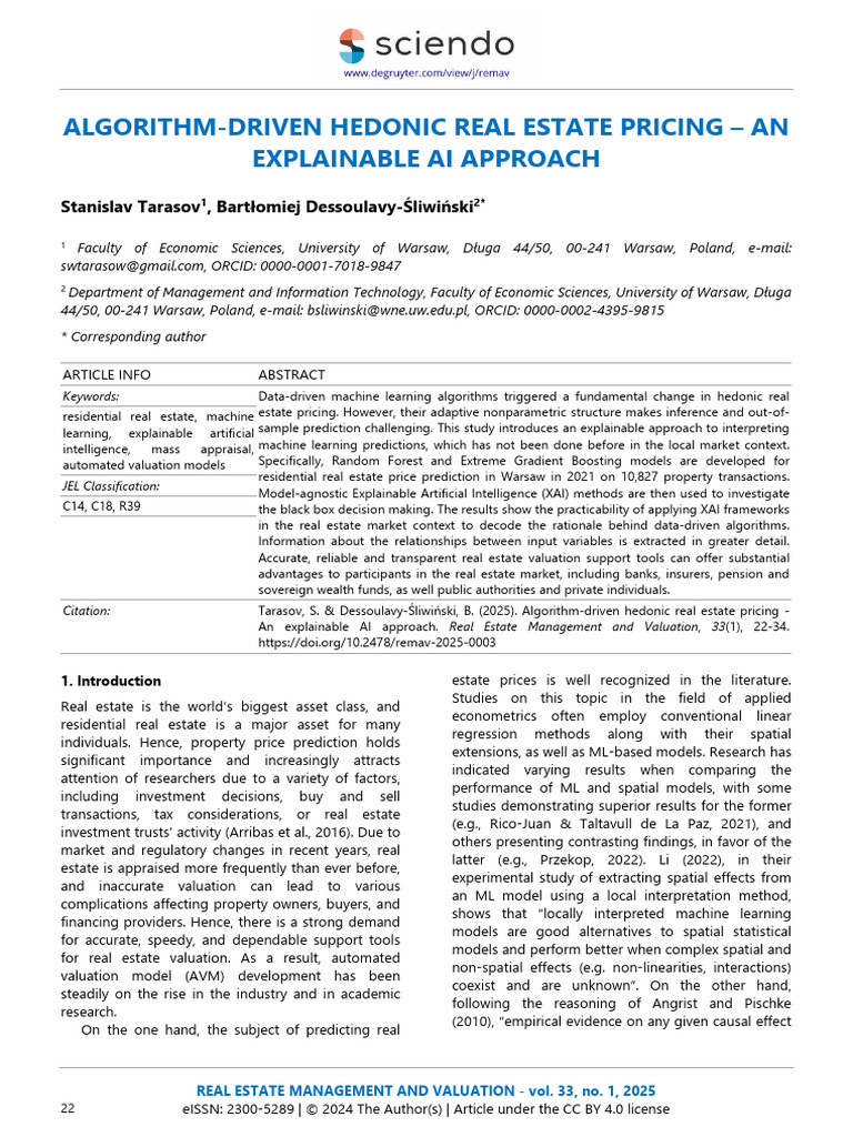 Explainable AI in Real Estate Pricing | PDF | Machine Learning ...