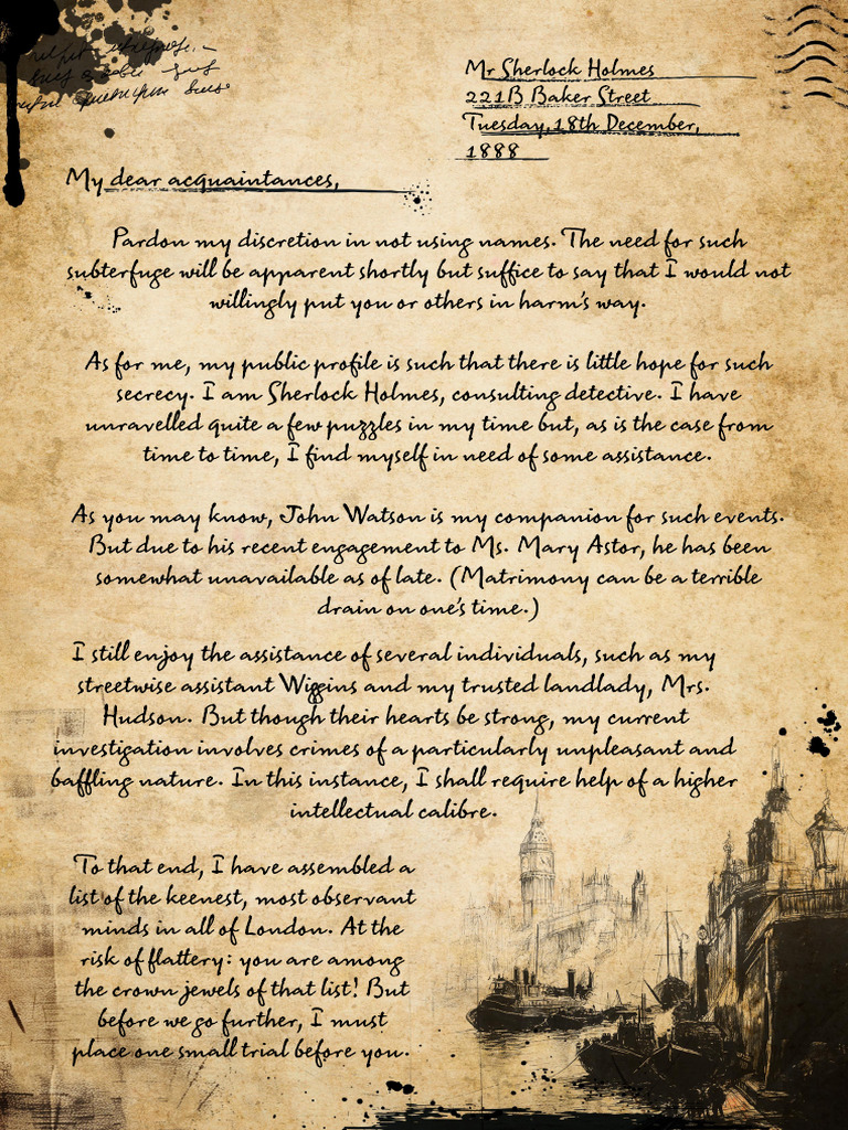 Sherlock Holmes' Riddle on Jack the Ripper | PDF