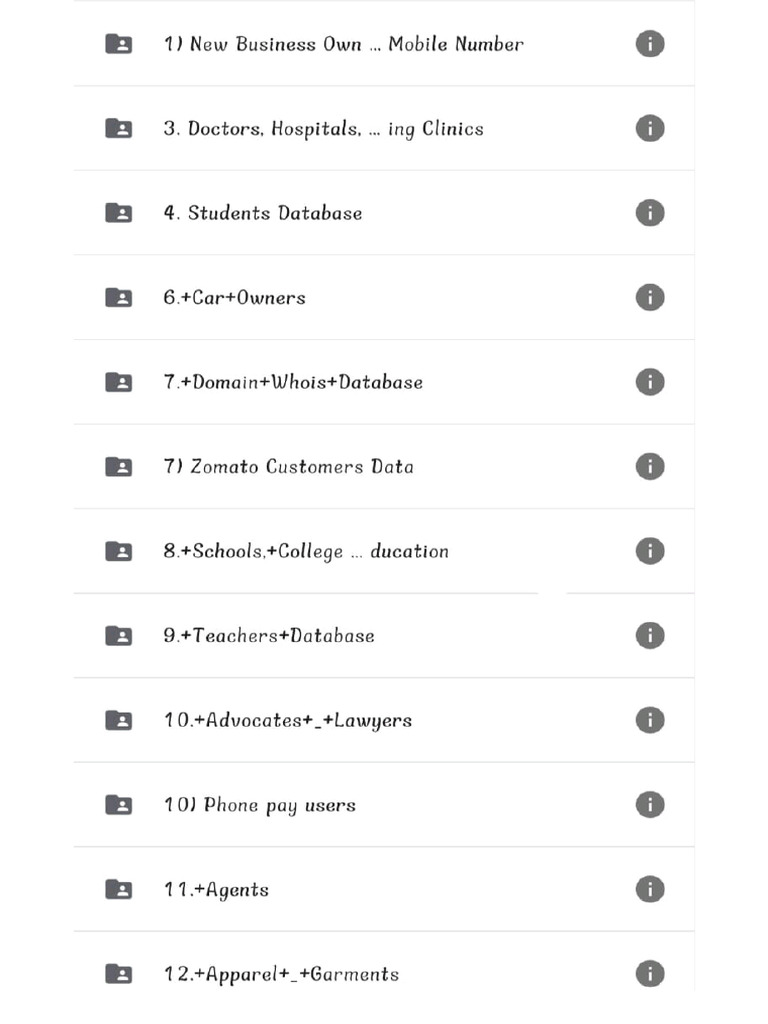 Data Categories | PDF