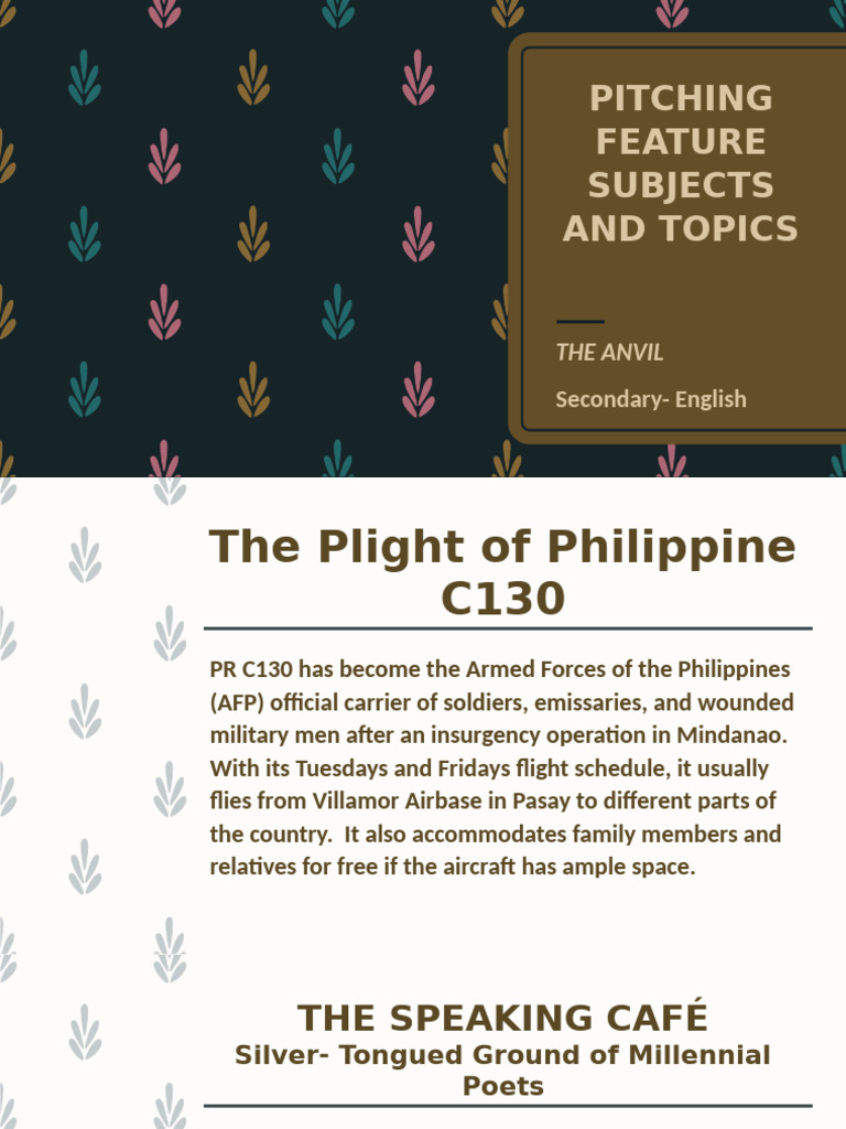Pitching-Feature-Subjects-And-Topics in Angles | PDF | Shopping Mall
