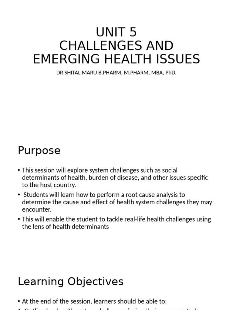 Health System Challenges and Solutions | PDF | Well Being | Concept