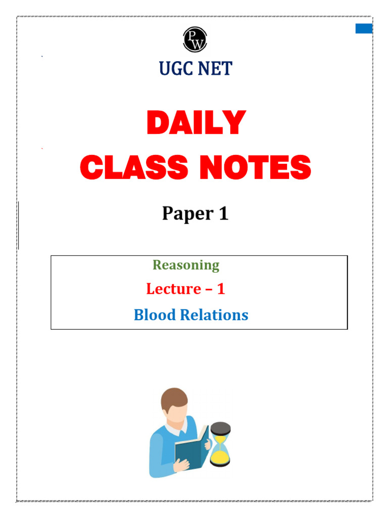 Reasoning 01 - Daily Class Notes | PDF
