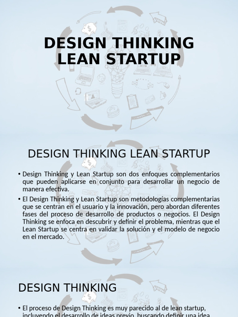 Design Thinking Lean Startup | PDF | El pensamiento de diseño | Empresa ...