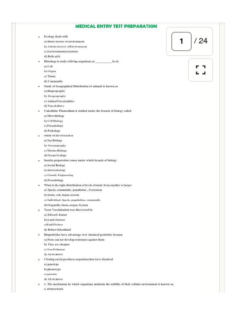 Entry Test Paper | PDF