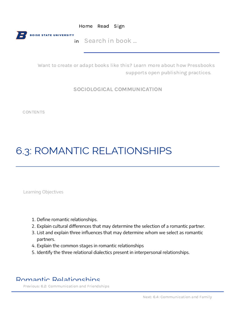 Understanding Romantic Relationships | PDF | Psychology | Psychological ...