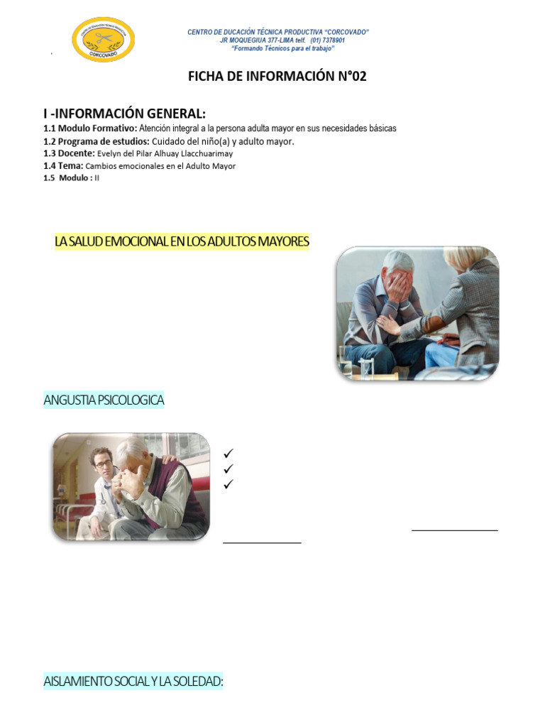 Salud emocional en adultos mayores | PDF | Vejez | Adultos
