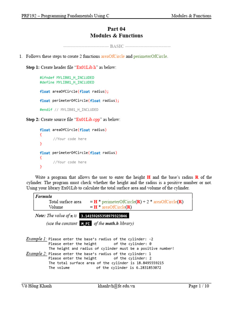 PRF192 04 Modules Functions | PDF | Integer (Computer Science ...