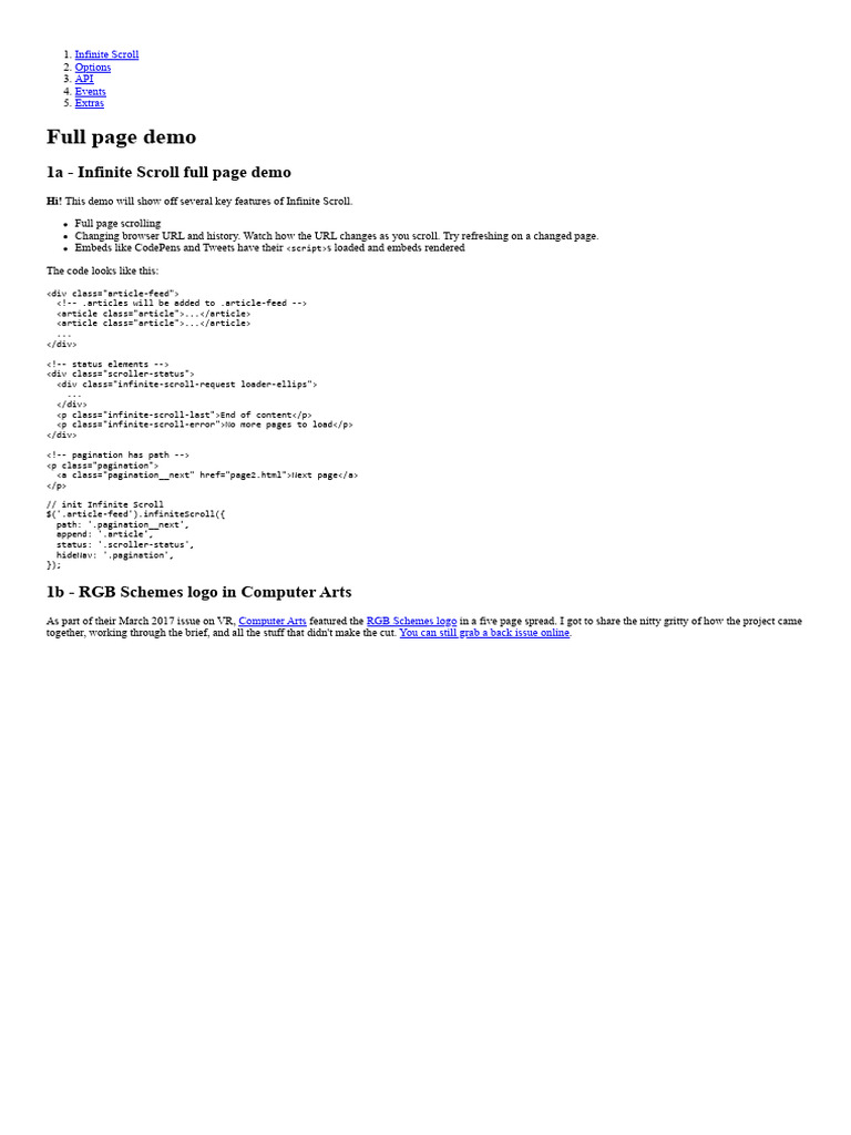 Infinite Scroll Features and Demos | PDF | Chess Theory | Chess