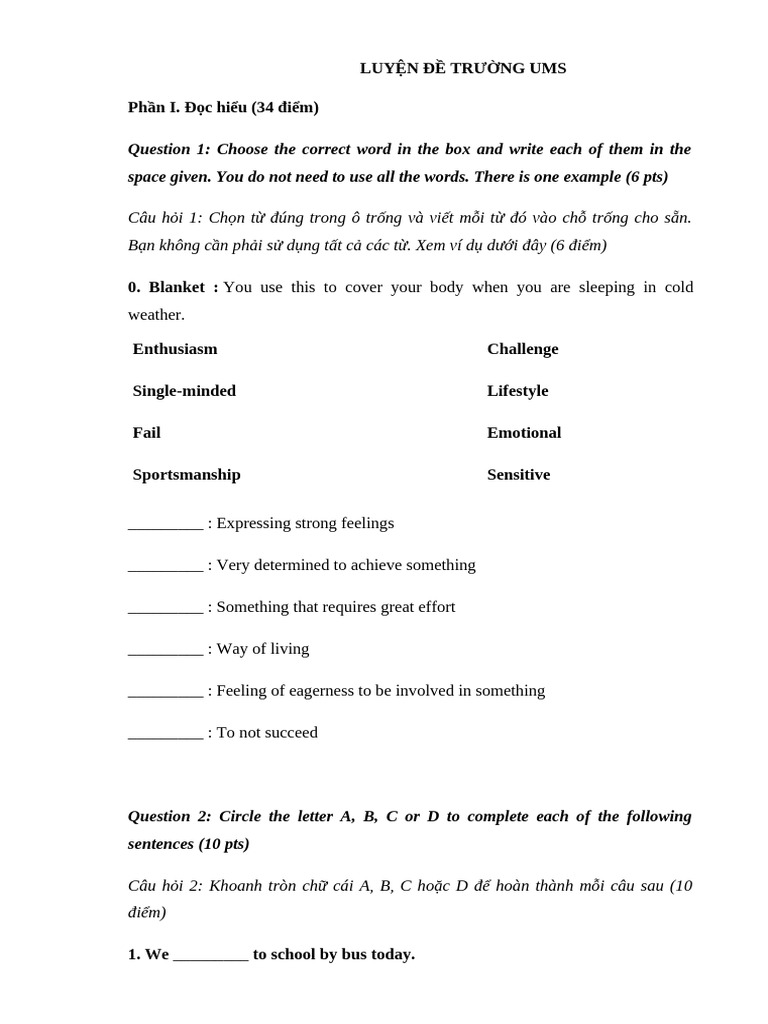 UMS School Exam Practice Questions | PDF | Mount Everest