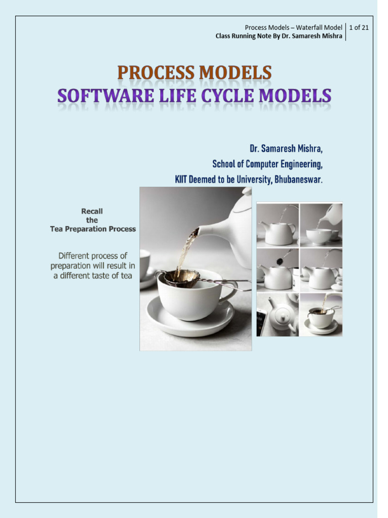 1.2 Process Models - Waterfall Model | PDF