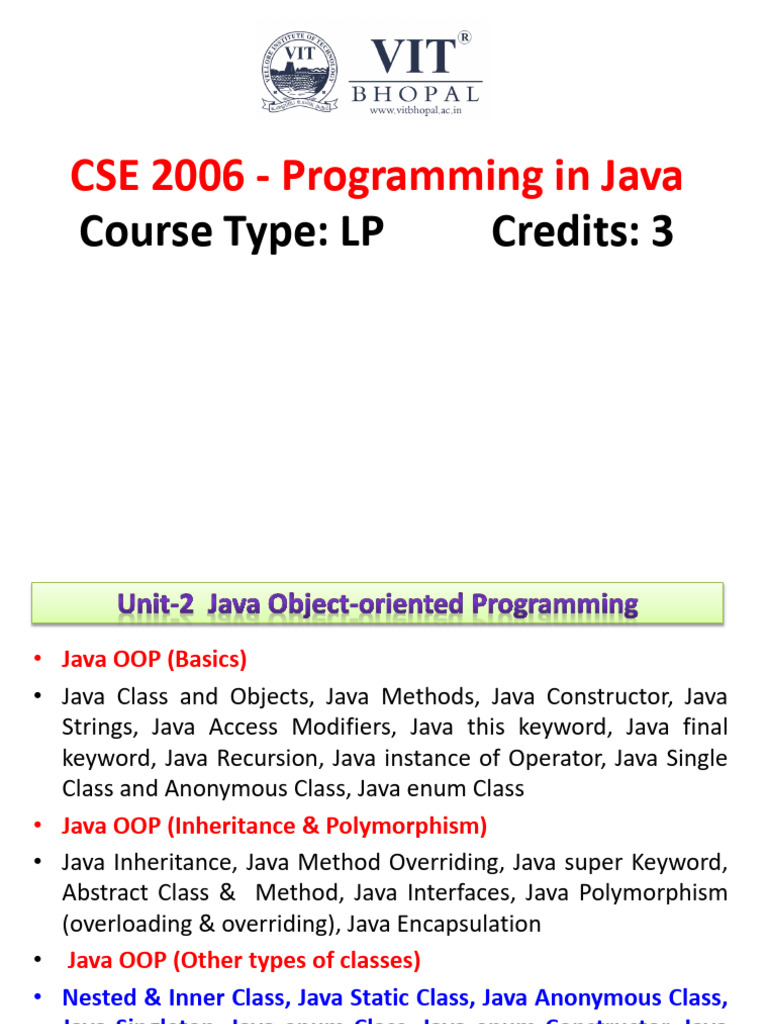 Java OOP: Nested & Inner Classes Guide | PDF | Class (Computer ...