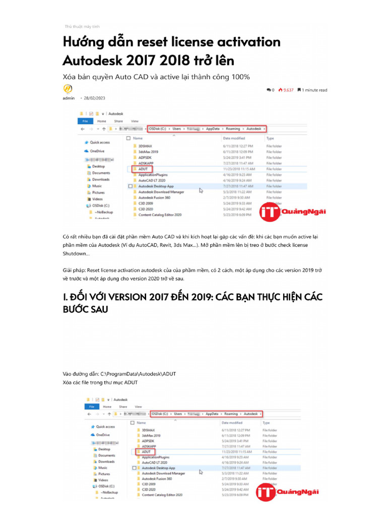 Hướng Dẫn Reset License Activation Auto.. | PDF