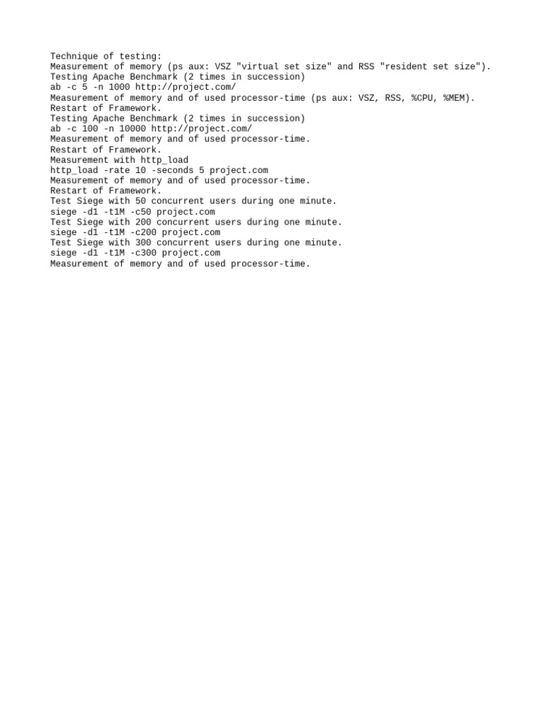 Memory and Performance Testing Techniques | PDF