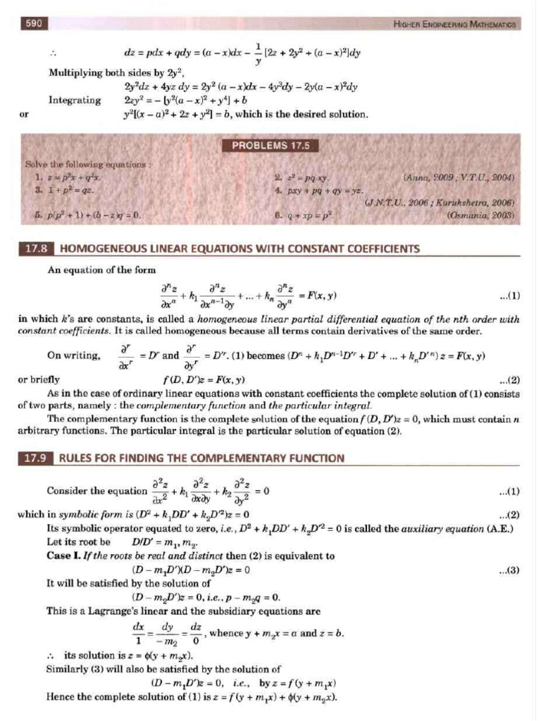 Homogeneous Pde | PDF