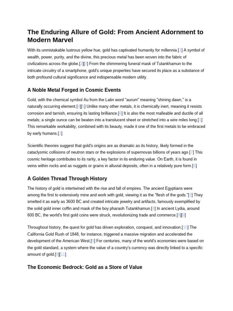The Enduring Allure of Gold PDF Gold Metals
