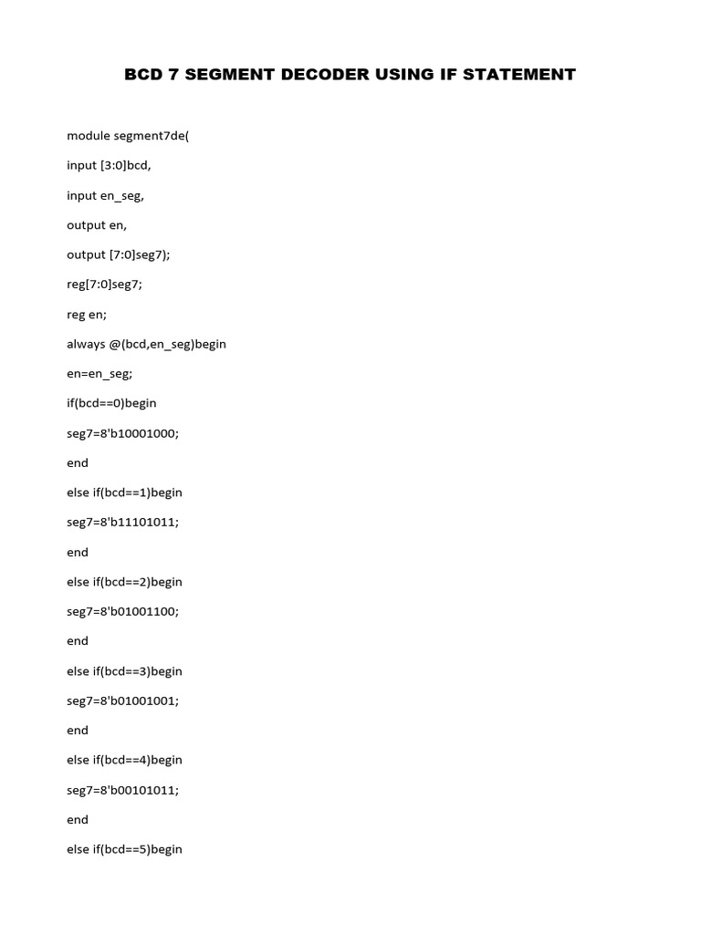 Bcd 7 Segment Decoder Pdf