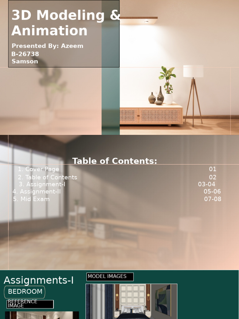 3D Modeling and Animation Assignments | PDF