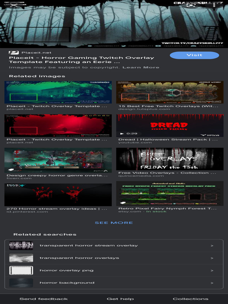 Eerie Horror Gaming Twitch Overlay Template | PDF