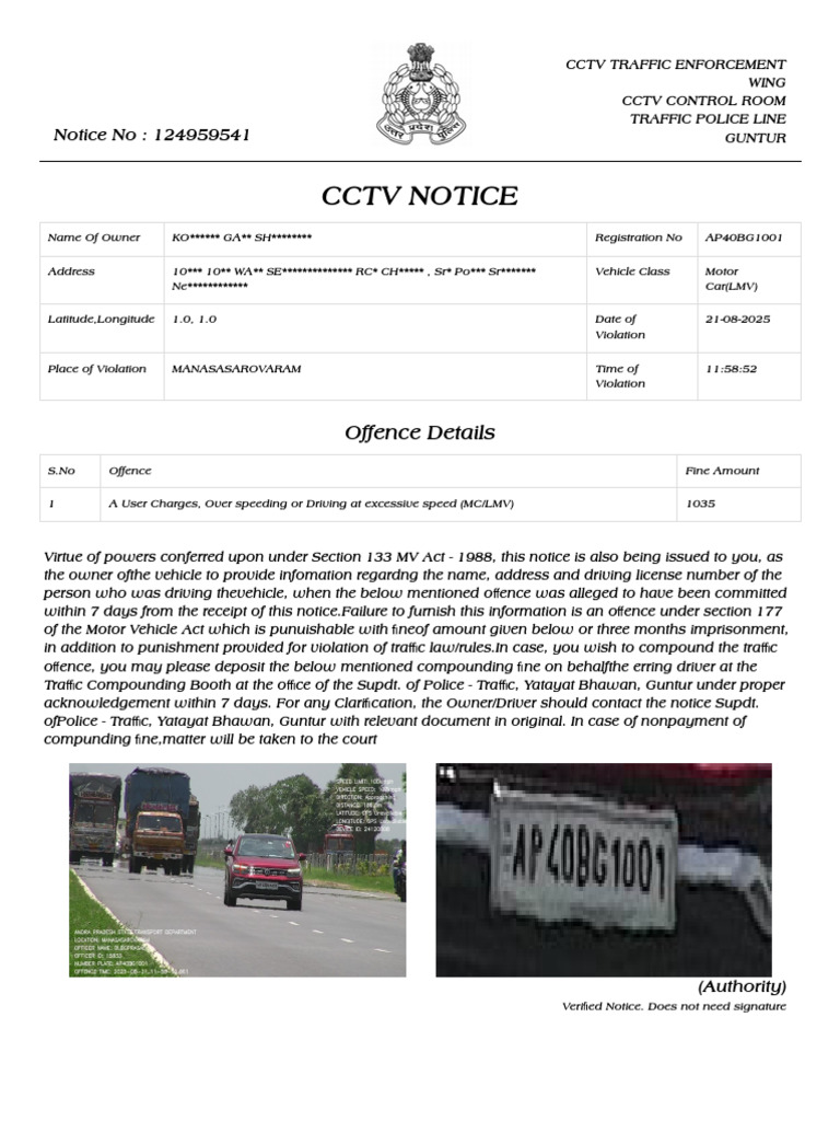 Notice | PDF | Traffic | Road Transport