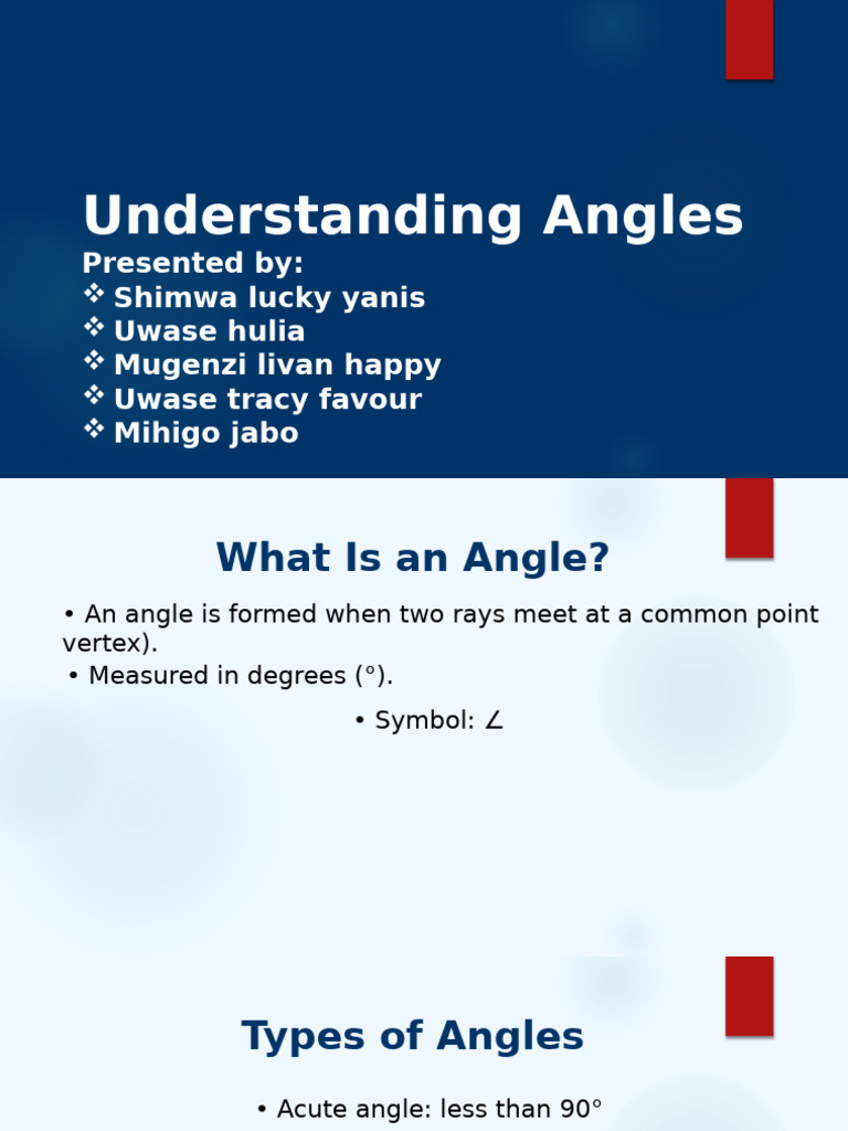 Math Angles Presentation Grade9 | PDF