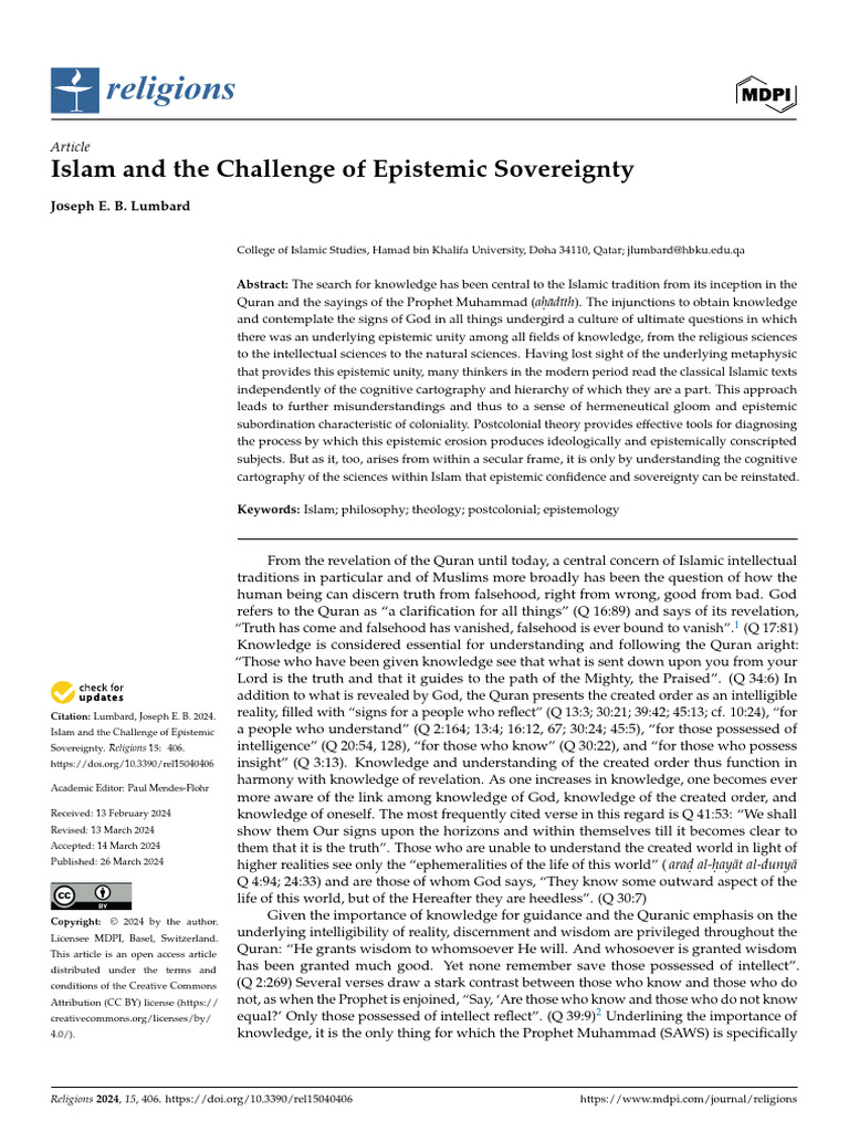 Islamic Epistemicide | PDF | Epistemology | Knowledge